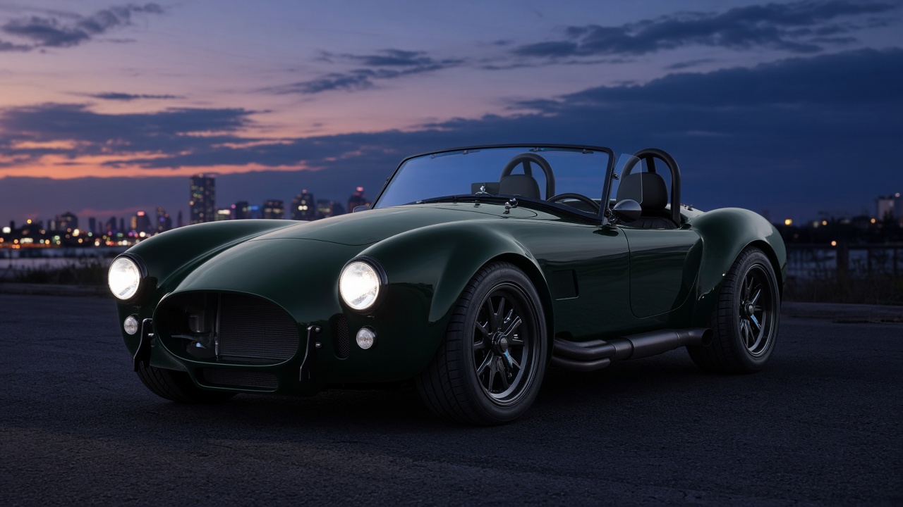 Factory-Five-Cobra at dusk