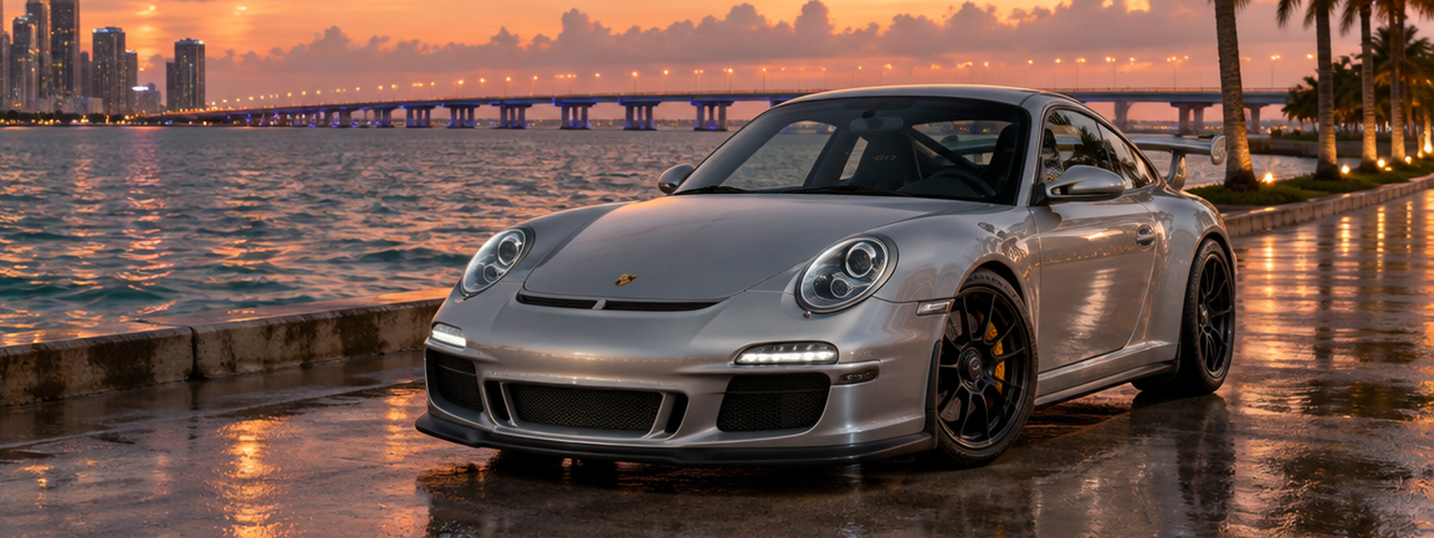 Porsche 997 at dusk