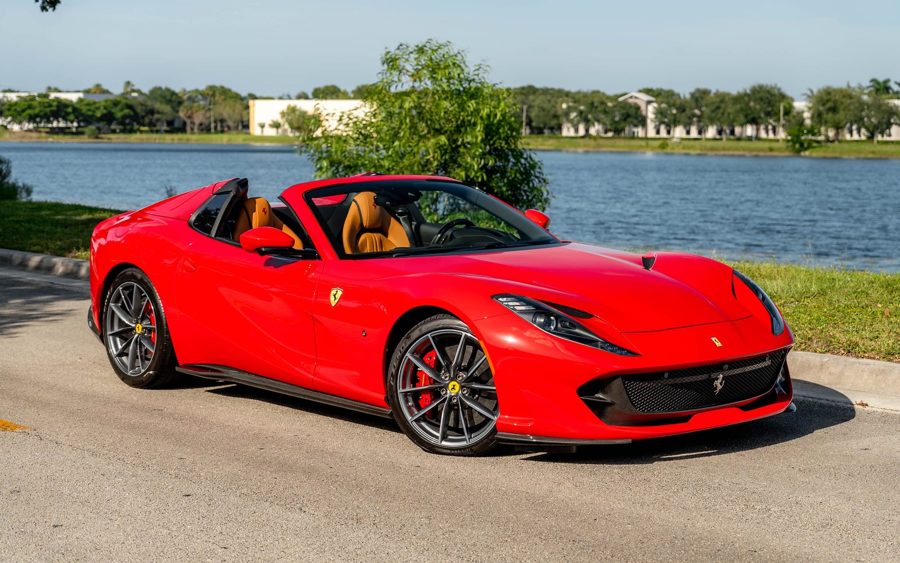 190-Mile 2023 Ferrari 812 GTS at Bring a Trailer