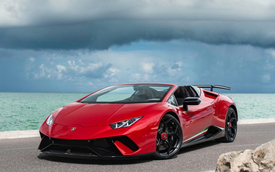 Twin-Turbocharged 2018 Lamborghini Huracan Performante Spyder at Bring a Trailer