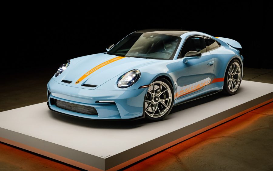 752-Mile Gulf Blue 2023 Porsche 911 GT3 Touring 6-Speed at Bring a Trailer