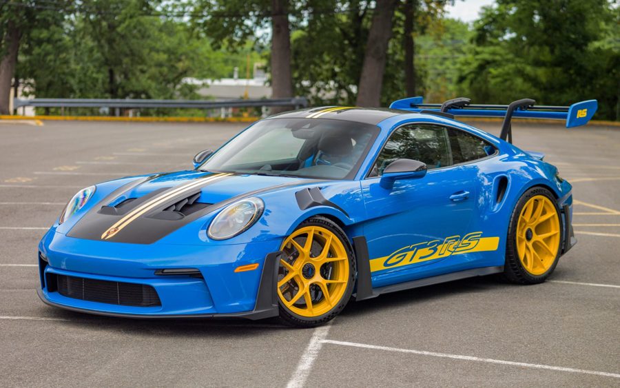 Arrow Blue 2024 Porsche 911 GT3 RS Weissach at Bring a Trailer
