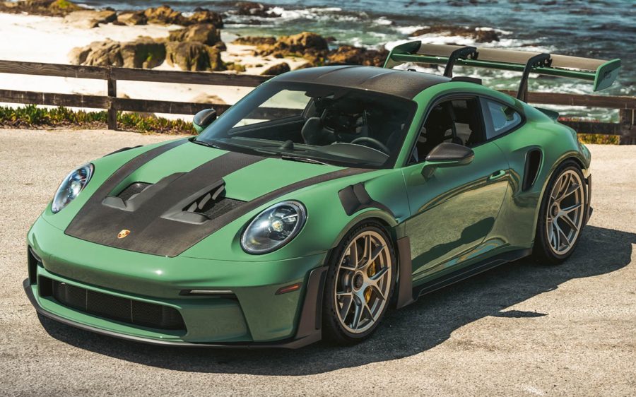 Auratium Green 2024 Porsche 911 GT3 RS Weissach at Bring a Trailer