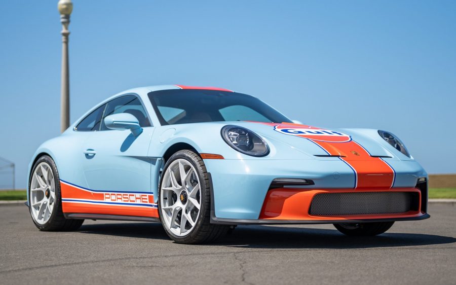 Gulf Blue 2024 Porsche 911 S/T Heritage Design at Bring a Trailer
