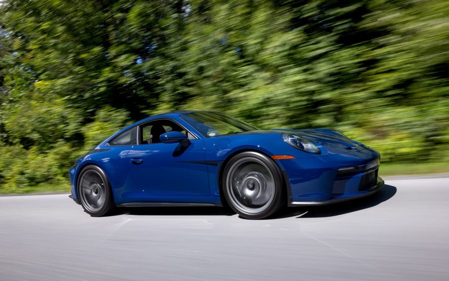 196-Mile Albert Blue 2024 Porsche 911 S/T at Bring a Trailer
