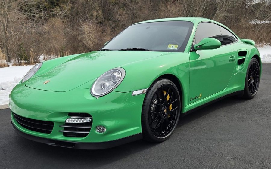 8k-Mile RS Green 2011 Porsche 911 Turbo S Coupe at Bring a Trailer
